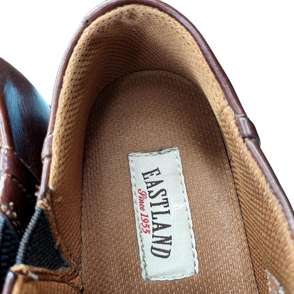 Eastland Tracie Womens Brown Leather Slip On Clog Shoe Size 10 Y2K 90 Academia - Picture 5 of 12